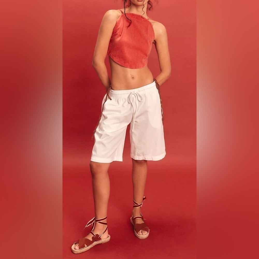 Free People Saylor Poplin Pull On Shorts Size Small